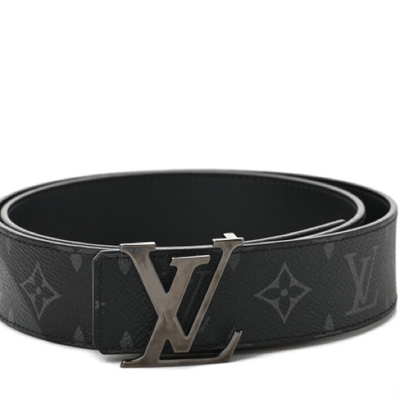 LOUIS VUITTON Calfskin Monogram Eclipse 40mm LV Initiales Reversible Belt 90 36 - Picture 1 of 2